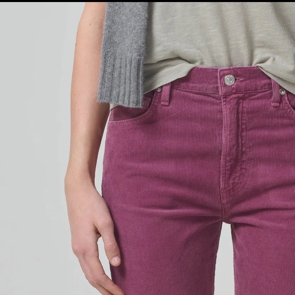 NWOT Citizens Of Humanity Isola Cropped Boot Corduroy In Posey Size 30 - Picture 4 of 11